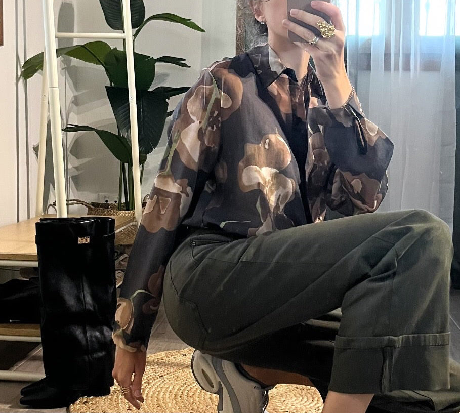 Camicia stampa fiorata