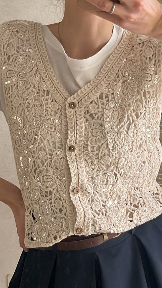 Gilet paillettes
