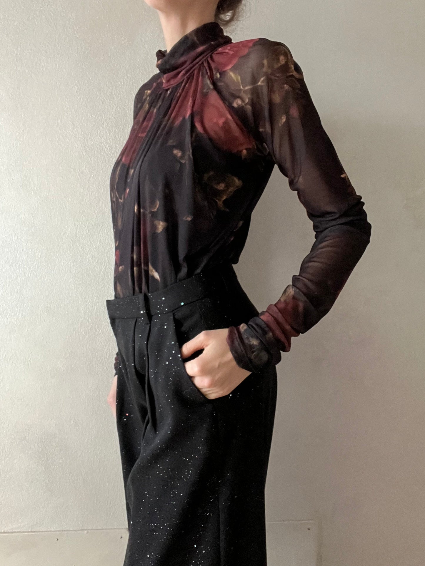 Pantaloni con brillantini