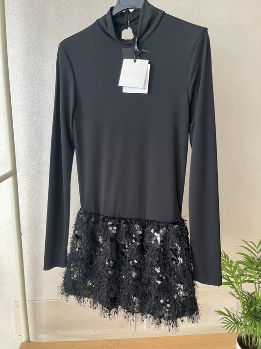 Abito dettaglio paillettes Lumina