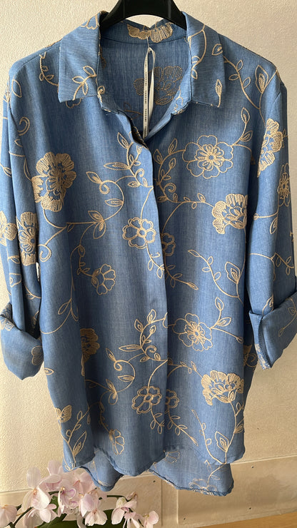 Camicia ricami fiori