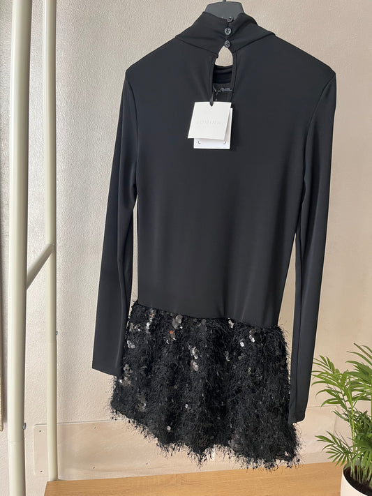 Abito dettaglio paillettes Lumina