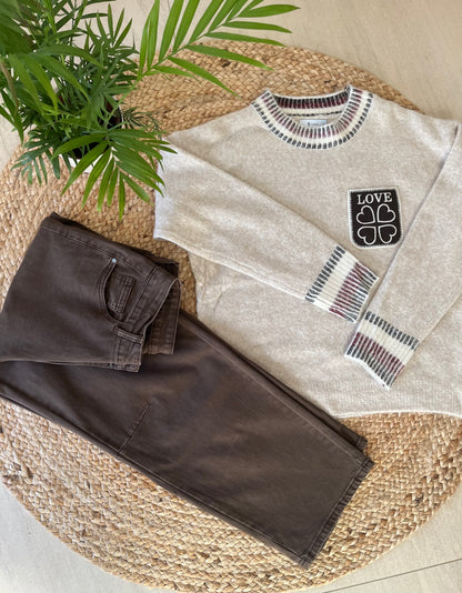 Maglione tasca cuore