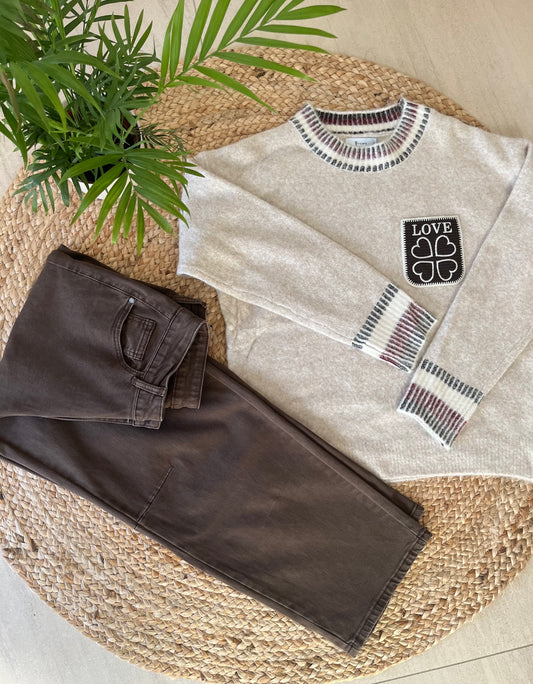 Maglione tasca cuore