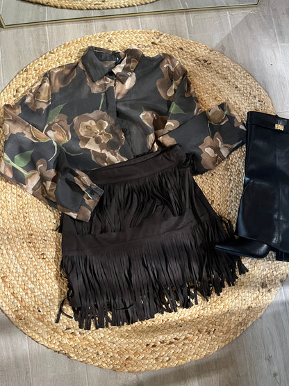 Camicia stampa fiorata