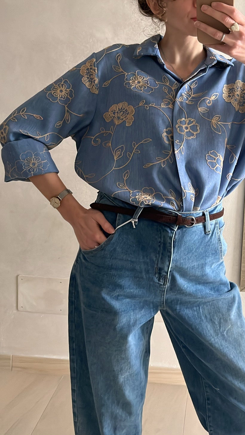 Camicia ricami fiori